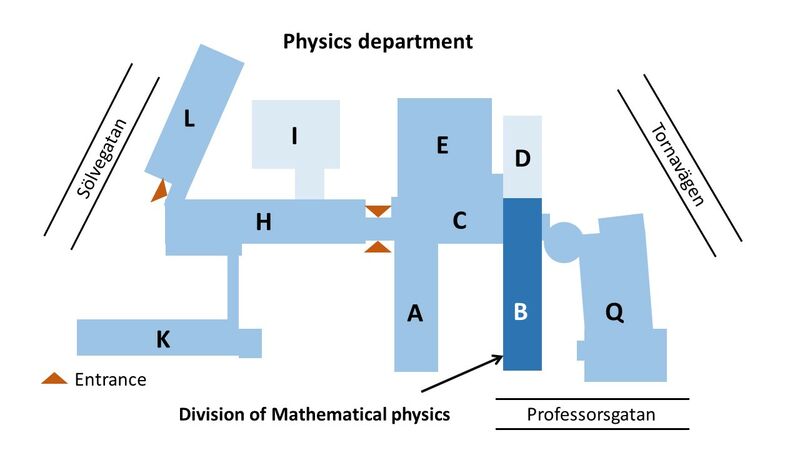 Map of Physics department buildings