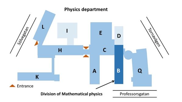 Map of Physics department buildings